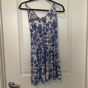White and Blue Vacation Summer Sundress